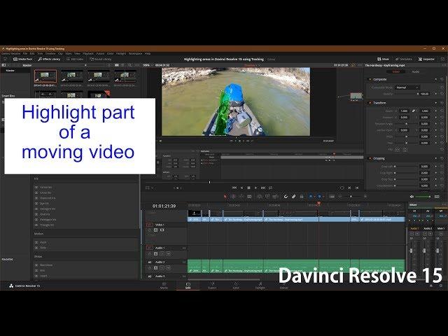 Highlight a moving area in video - Davinci Resolve 15 - Window Cloud Tracker how to in 4 MINS!!!