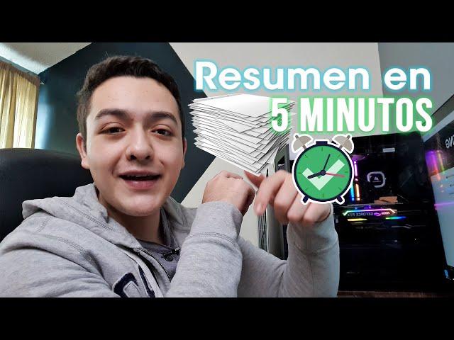 RESUME un texto en menos de 5 minutos | Página para resumir textos