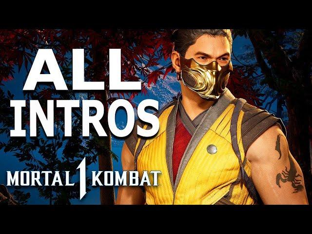 MORTAL KOMBAT 1 Scorpion All Intros Dialogue Character Banter MK1