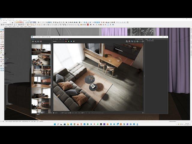 Interior Rendering Settings in Sketchup & Vray Next Tutorial #044  Full Lighting & Render Setup