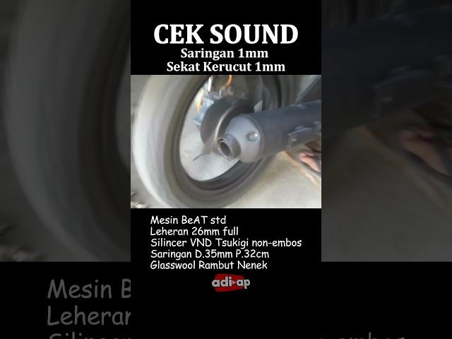 Cek Sound Saringan 1mm pakai skat kerucut 1mm #ceksound #knalpotbalap #knalpotbacot