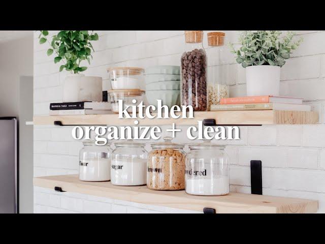 SMALL KITCHEN ORGANIZE + DEEP CLEAN WITH ME 2021