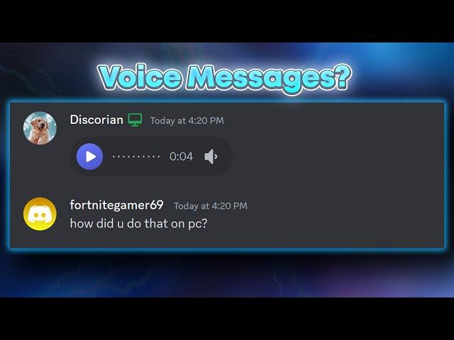 How to SEND Voice Messages on Discord [PC]