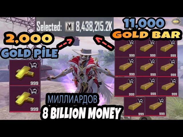 2,000 GOLD PİLE - 11,000 GOLD  BAR - METRO ROYALE BEST ACCOUNT - PUBG METRO ROYALE CHAPTER 17