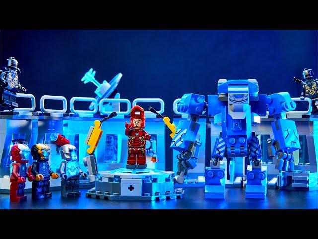 LEGO Marvel Avengers Iron Man Hall of Armour 76125 Stop Motion Review