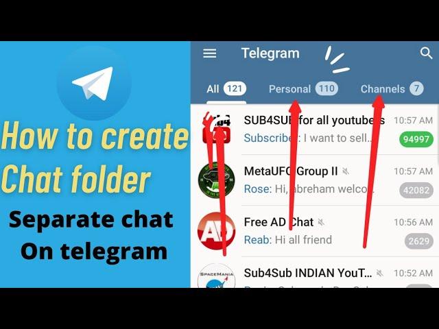 how to create telegram chat folders || how to separate telegram chat || Latest trick and secrets