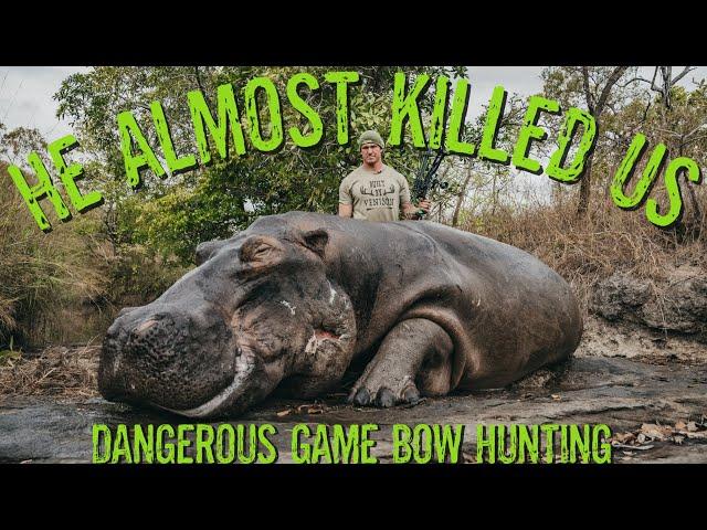 DANGEROUS HIPPO BOW HUNTING.. He CHARGED US! | Josh Bowmar |