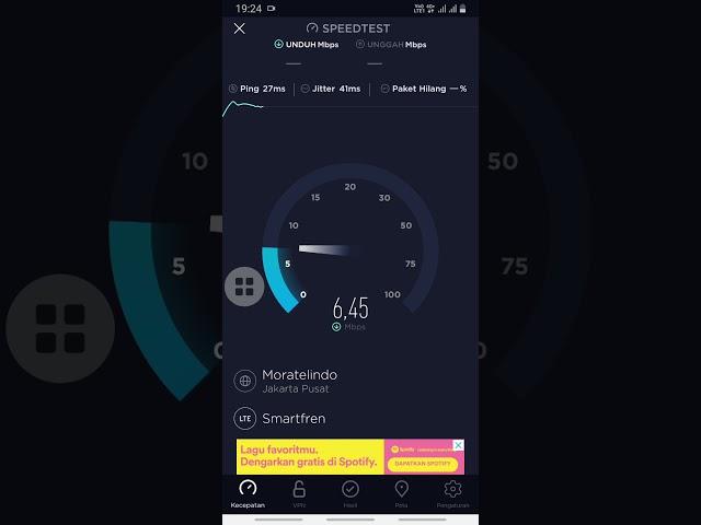 Speedtest Smartfren 4G LTE 100%