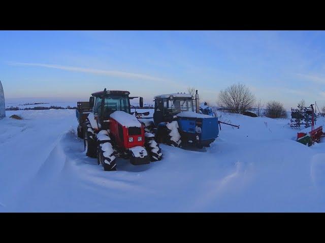 Зимняя прогулка на базу хозяйства. В гостях у сторожа Леши-Сталкера!