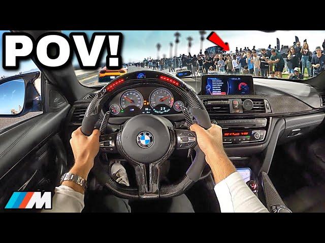 You Drive A Straight Piped BMW M4 F82 To The BIGGEST SUPERCAR MEET [LOUD EXHAUST POV]