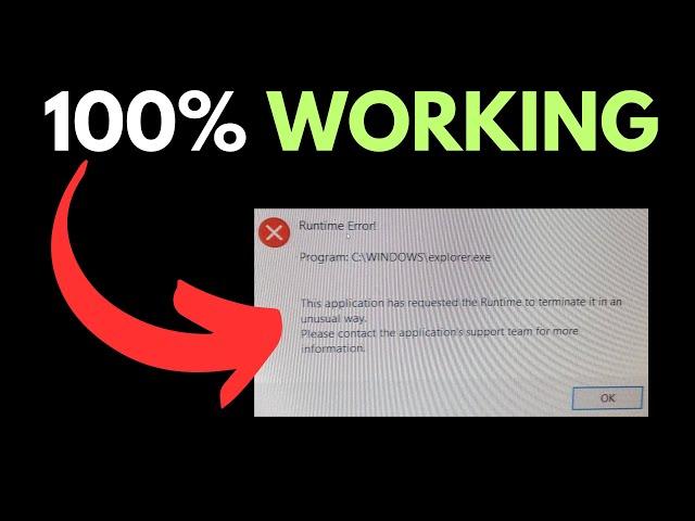 How to fix runtime error on Windows