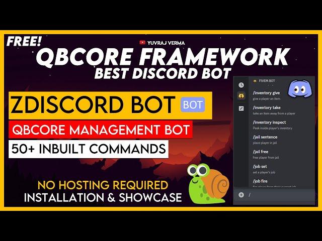 QBCore Framework - Discord Bot | zDiscord - No Hosting Required | Installation | FiveM Discord Bot