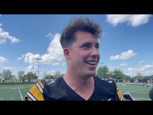 How is Cade McNamara feeling halfway through fall camp? Iowa football's QB1 shares insight