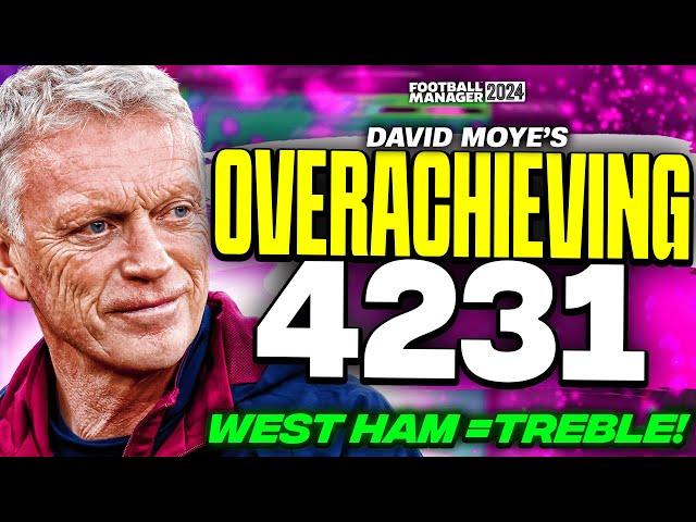 OVERACHIEVING 4-2-3-1 FM24 Tactics! | West Ham = Treble! | 3+ Goals Per Game!