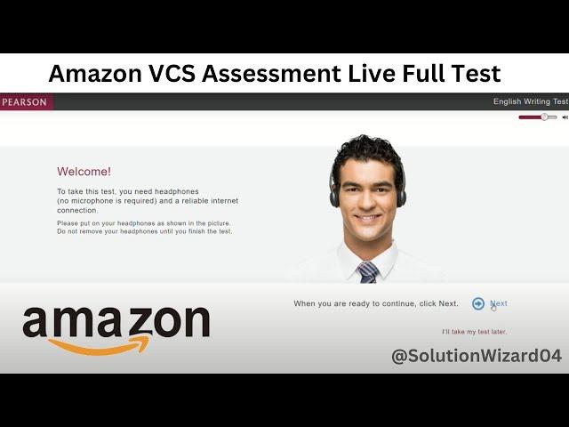 Amazon VCS Assessment || Amazon Virtual Customer Service Live Test