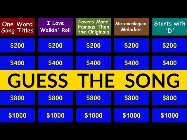 Guess the Song Jeopardy Style | Quiz #21