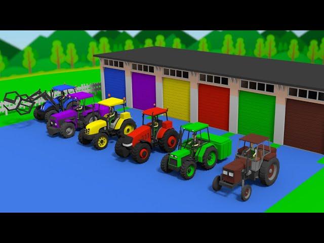 Colorful Garages with Tractors and Construction of a Pulpit for Farmer -View New Tractors