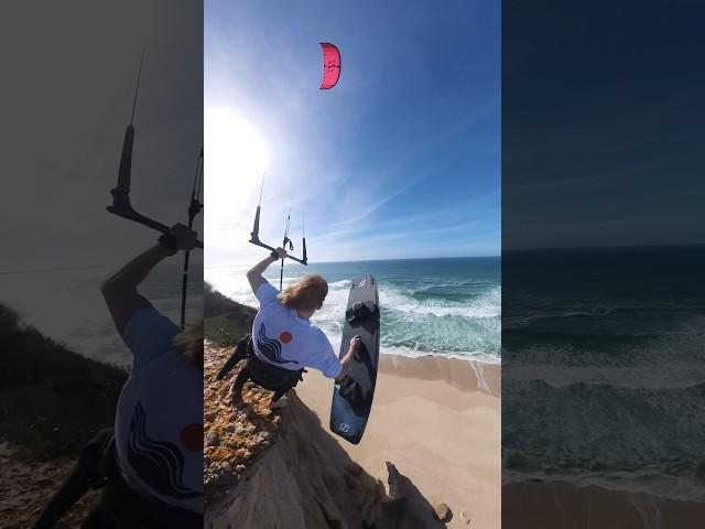 This man is crazy  Jump of a Cliff with a kite