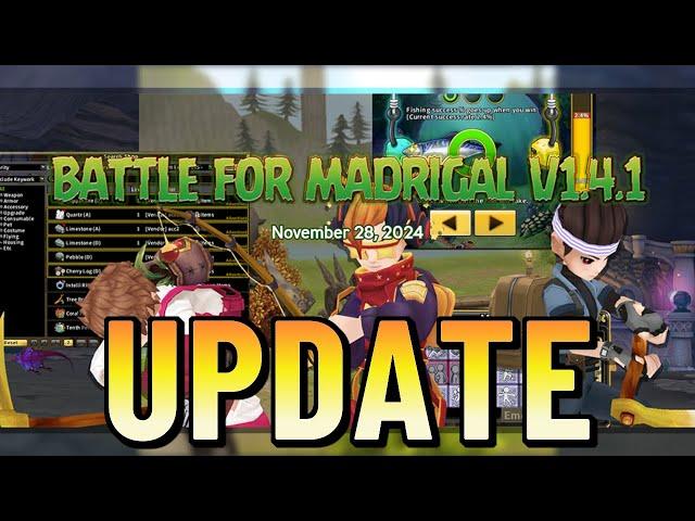 Battle for Madrigal Update 1.4.1, Lifestyle System, Herneos Dungeon, Neues Max Level, Kalgas Update