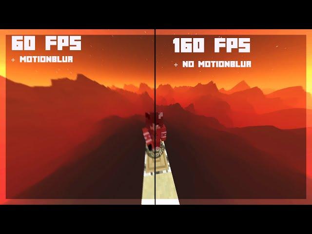 60 FPS + motionblur vs. 160 FPS + no motionblur | Minecraft