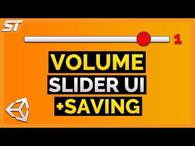 How To Make a UI VOLUME SLIDER | Beginner UI Tutorial (Saving & Loading)