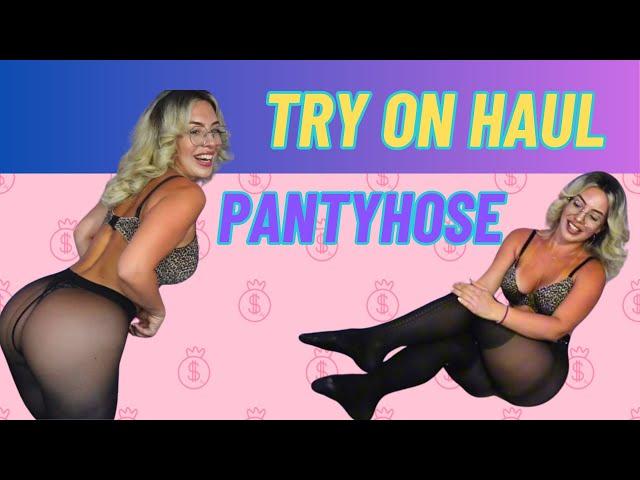 Pantyhose Try-On Haul: 20 Den to 70 Den, Beige vs. Black, Plain vs. Patterns | Kristine Maia