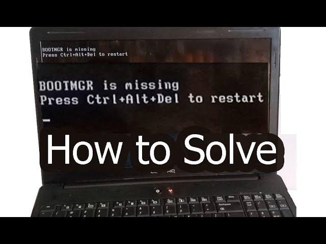 Hot to Solve Bootmgr is Missing Error in Laptop Compaq Presario CQ61