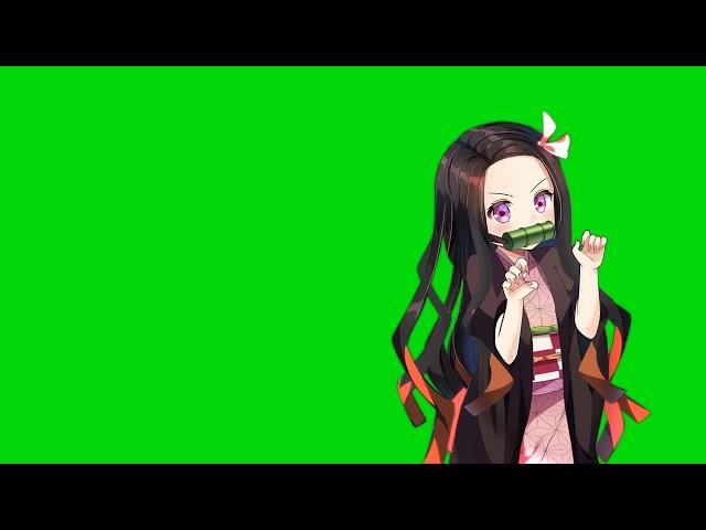 FREE LIVE WALLPAPER  (Nezuko Green Screen Downloadable File)