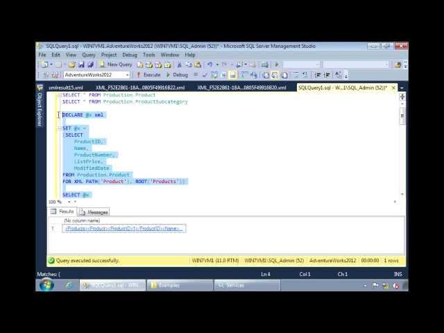 SQL Server 2012 - Generating XML from SQL Server tables