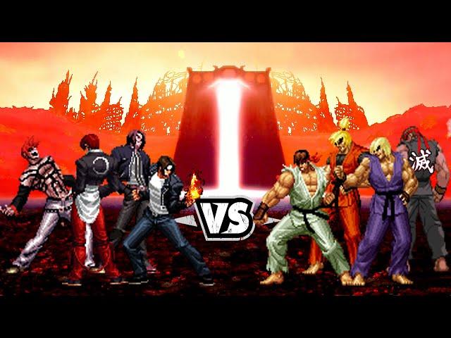 [KOF vs SF] Kyo & Iori vs Ryu & Ken [4v4]