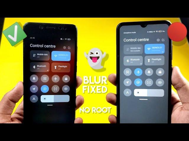 Fixed Control Center Background Grey Blur in Any MIUI 12 & MIUI 12.5 Device | Ft- Redmi 8 & 9 