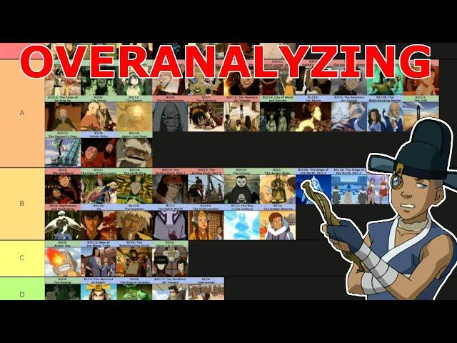 Overanalyzing Avatar's ATLA Episode Tier List