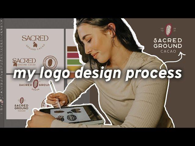 HOW I DESIGN CUSTOM LOGOS (Procreate Tutorial)