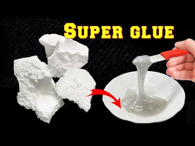 Mix polystyrene with gasoline to get the strongest glue. Goodbye water leaks in roofs and walls