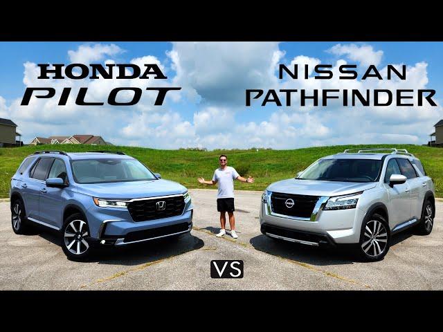 FAMILY 3-ROW FIGHT! -- 2025 Honda Pilot Elite vs. Nissan Pathfinder Platinum: Comparison