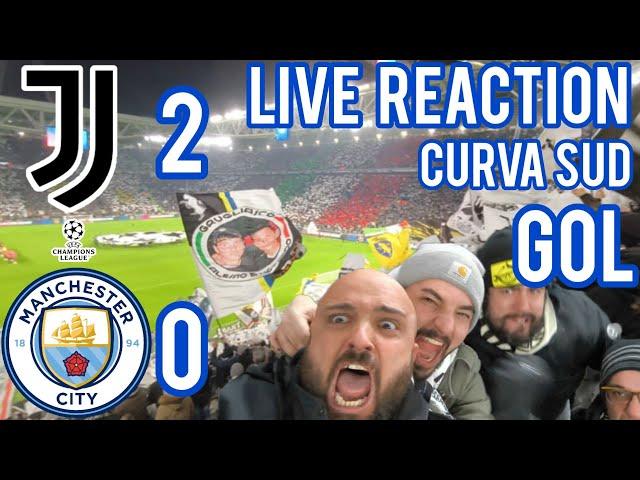 Juventus Manchester City 2-0 | Gol live reaction ESPLODE la Curva sud Allianz stadium |