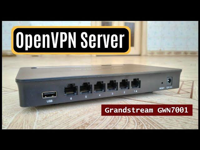 Setting Up Openvpn Server On Grandstream Gwn7001 Router