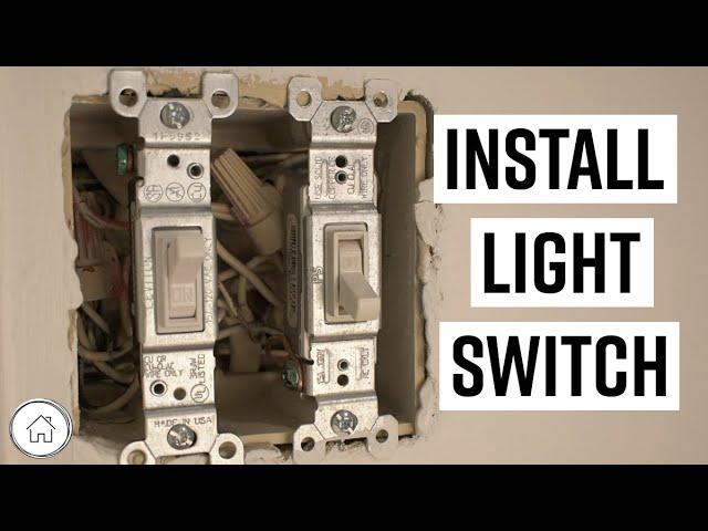 DIY How to install or replace a light switch for beginners!