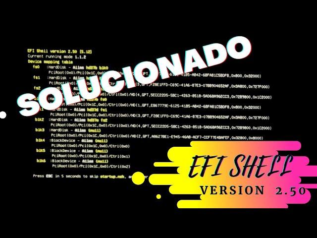 solucion pantalla negra efi shell