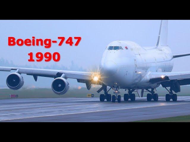 OLD Boeing-747 / Spectacular takeoff Queen of the Skies.