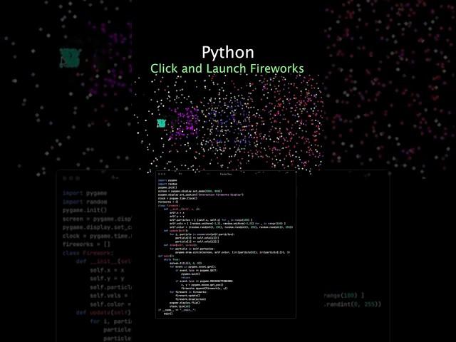 Coding Fireworks in Python | #python #turtle #design #programming #برمجة #تصميم #shorts #learnpython