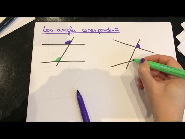 5e - Angles alternes-internes/correspondants/complémentaires/supplémentaires / opposés par le sommet