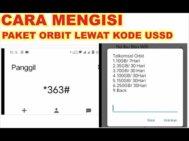 CARA MENGISI PAKET ORBIT PAKAI KODE *363# MENU GIFT