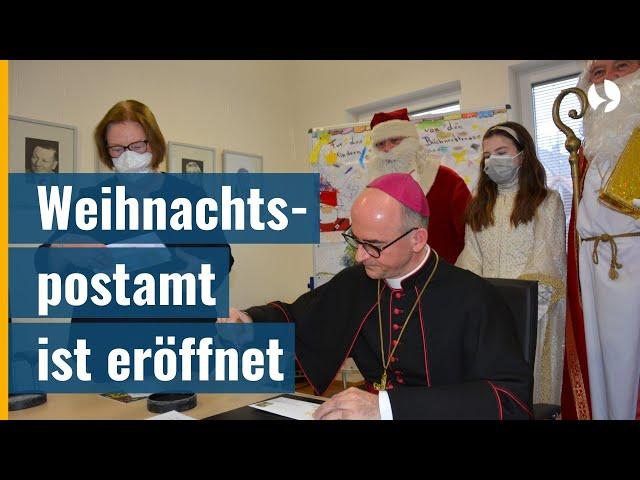 Post vom Christkind - Bischof Franz Jung eröffnet Weihnachtspostamt in Himmelstadt