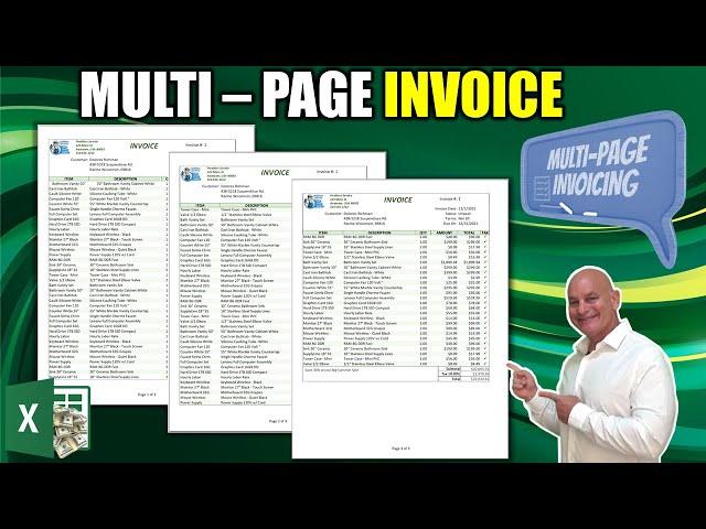 How To Create Professional Invoices With Multiple Pages In Excel [FREE DOWNLOAD]