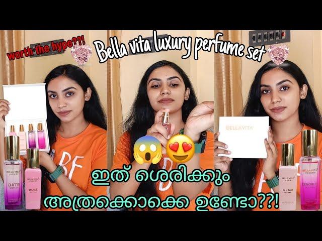 🩷 Bella vita luxury perfume set for women  REVIEW + LIVE DEMO / malayalam