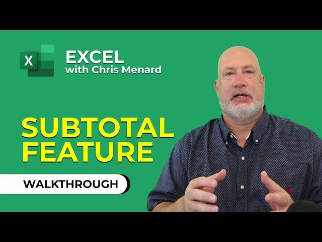 Subtotal Command in Excel - automatically calculate subtotals and grand totals