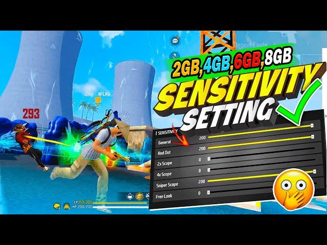 Best Sensitivity Setting For Headshot️ 2GB - 3GB - 4GB - 6GB - 8GB - 12GB RAM || FREE FIRE