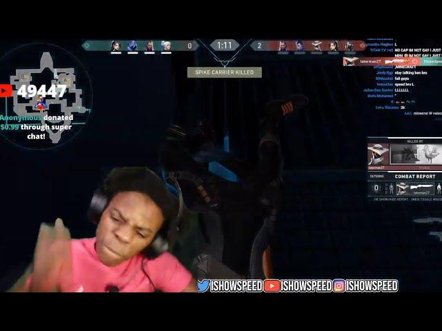 IShowSpeed BREAKS MIC AND RAGES WHILE PLAYING VALORANT  (FULL VIDEO)