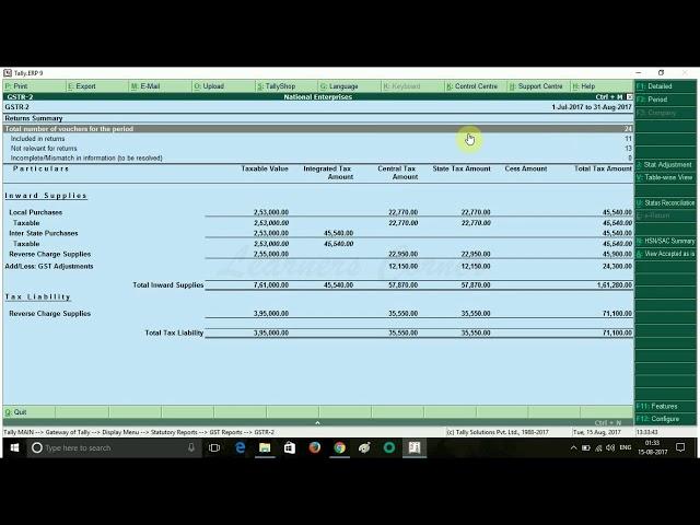 Accounting for cancellation of purchases after advance payments under reverse charge for Service